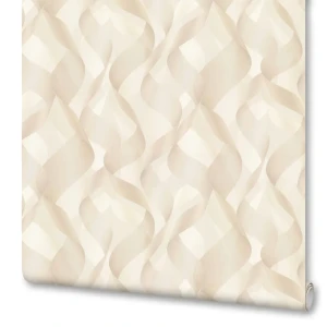 Обои флизелиновые Артекс Волна бежевые 1.06 м 10801-02