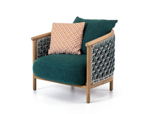 Плетеный ТИК и веревочный садовый стул с подлокотниками