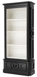 Книжный шкаф высокий открытый черно-белый Elegancia от Eichholtz EICHHOLTZ EICHHOLTZ 062484 Черный