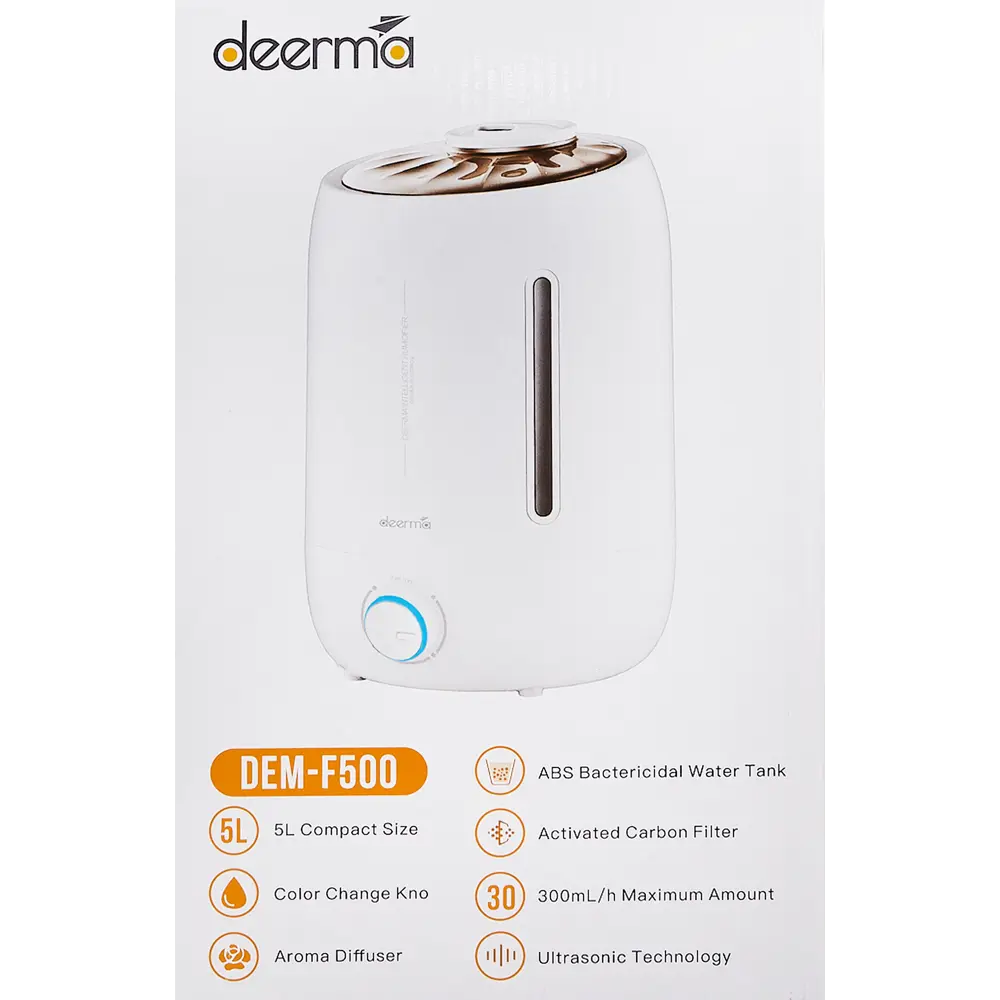Увлажнитель воздуха ультразвуковой Deerma White DEM-F500 цвет белый Santreyd STLM-2025211 - Вид №4