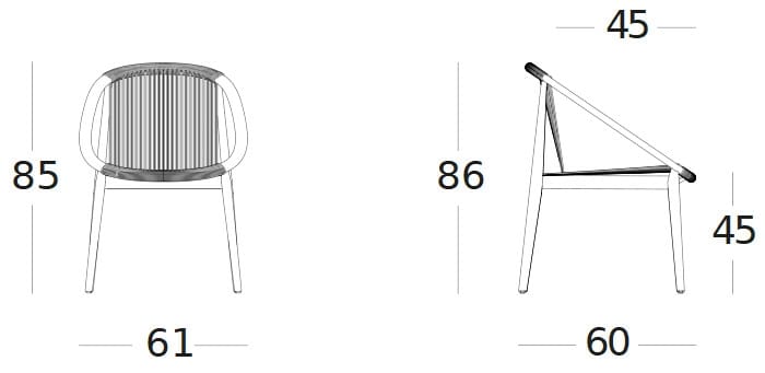 Садовый стул из тика и веревки с подлокотниками Vincent sheppard FRIDA ARCH-00085388 - Вид №16