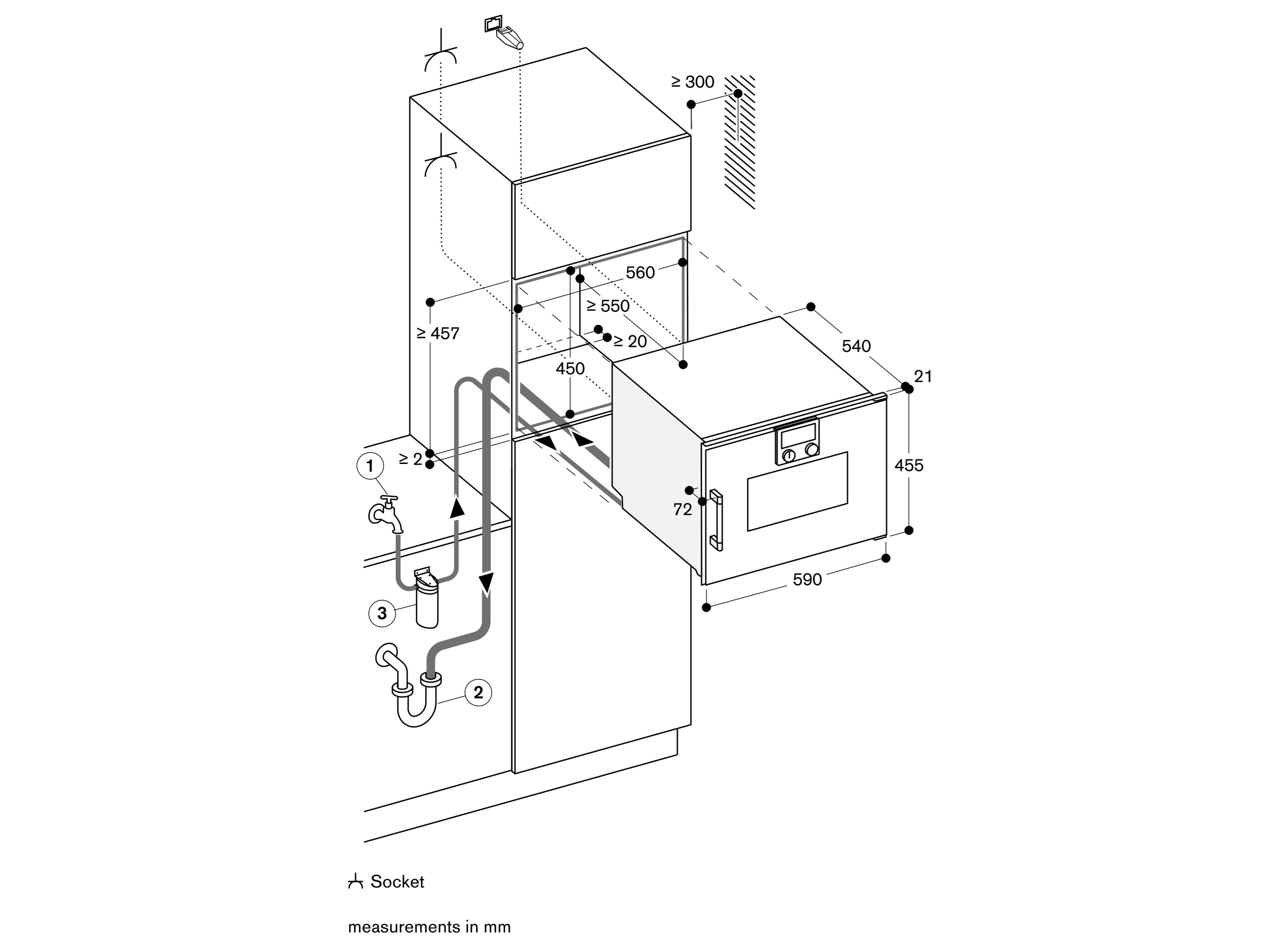 Встраиваемая комбинированная Паровая печь из нержавеющей стали GAGGENAU серия 200 ARCH-00070989 - Вид №5