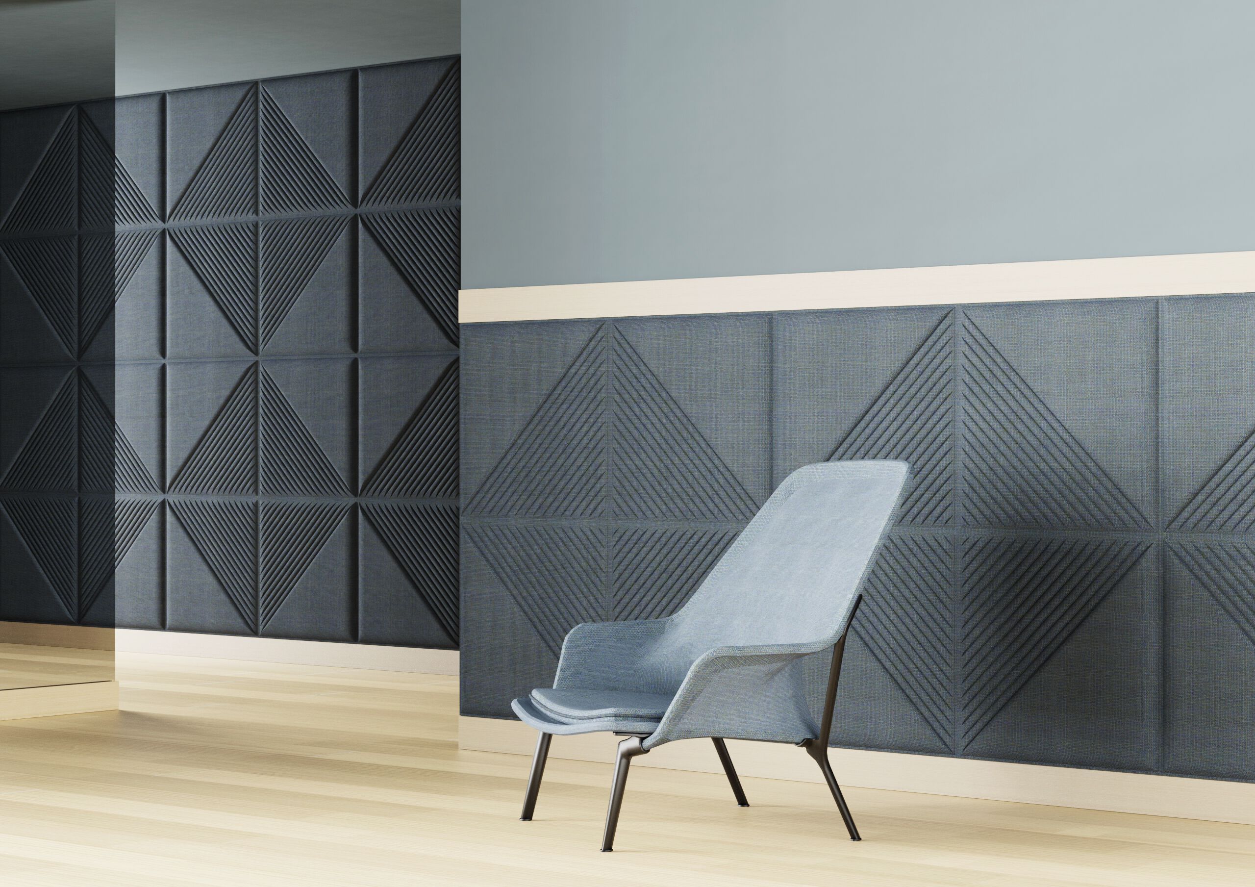 Рециркулированная акустическая панель из полиэфирного волокна Isolspace OBLIQUE ARCH-00052749 - Вид №13