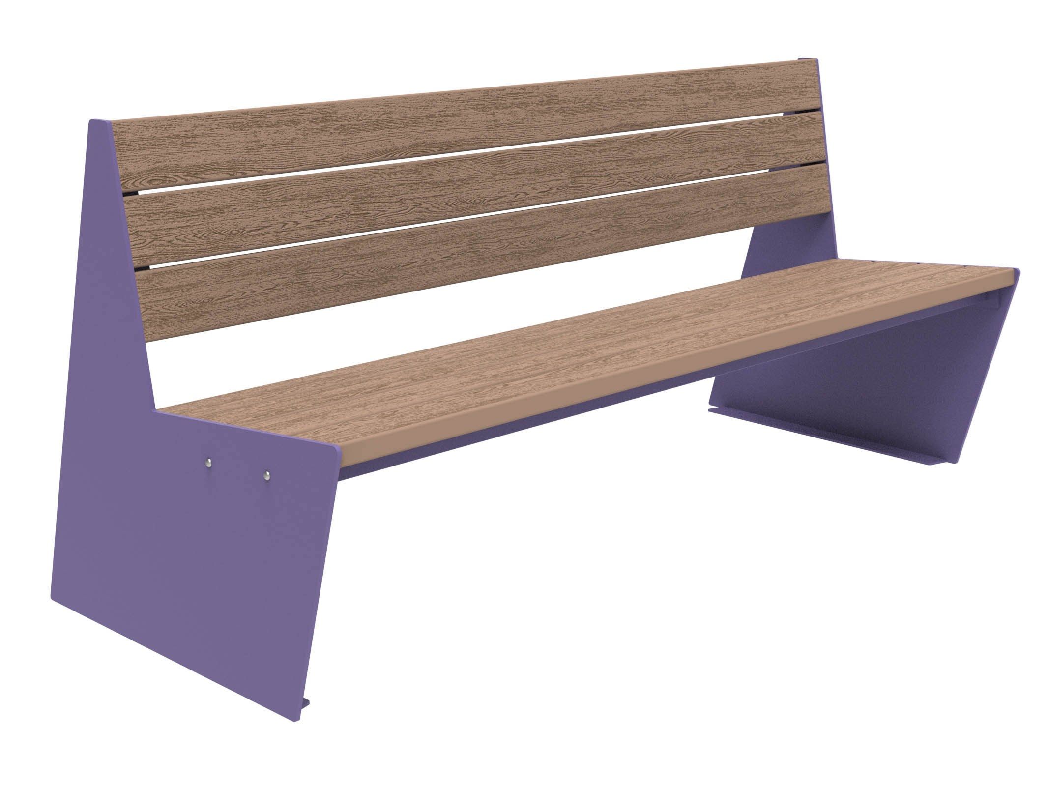 Скамья WPC со спинкой Lazzari Sharp ARCH-00095832 - Вид №25