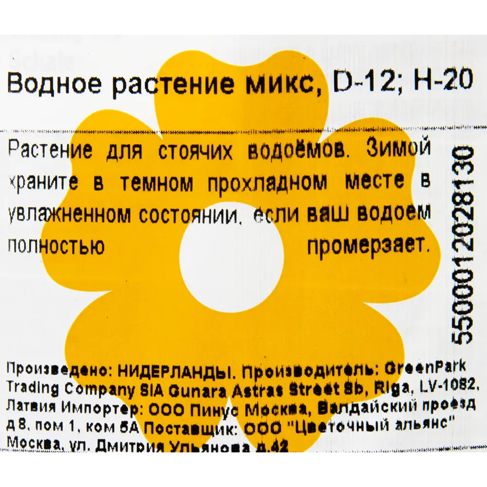Водное растение микс, D12, H20 12500045 STLM-2143874 Santreyd  - Вид №2