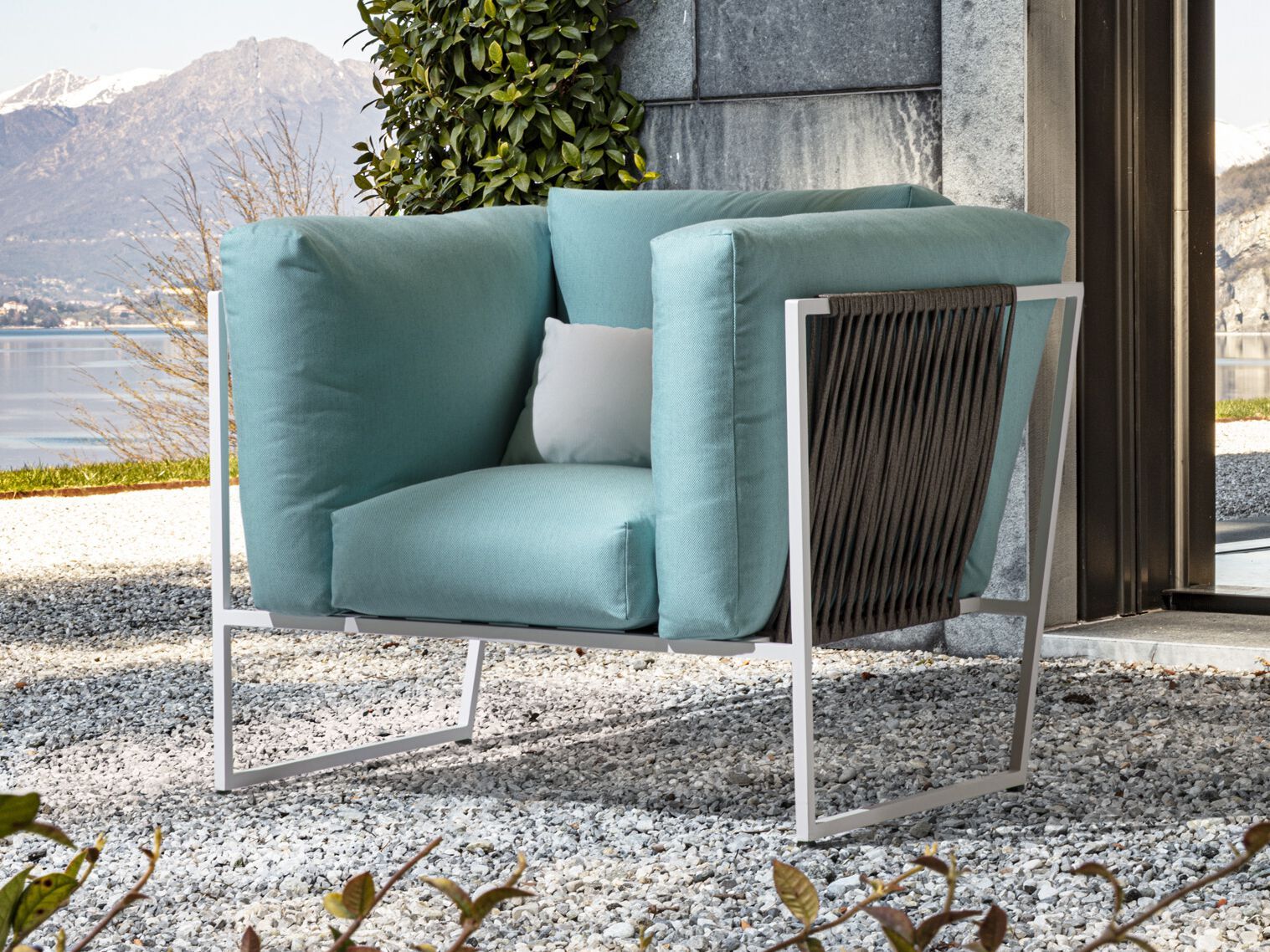 Съемное тканевое садовое кресло с подлокотниками GRUPPO FOX FuoriPorta ARCH-00028460