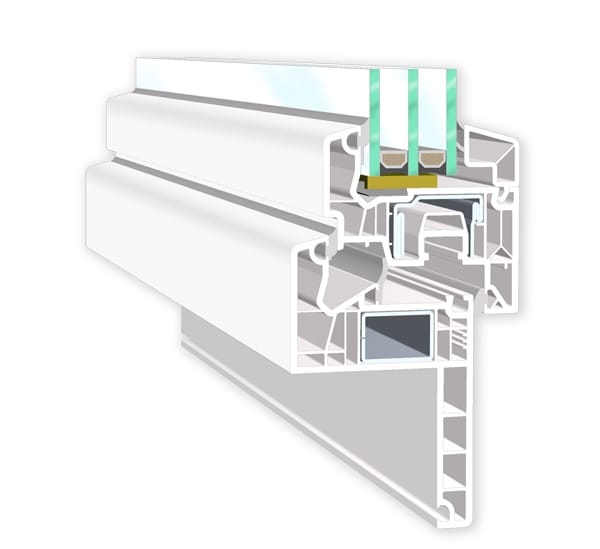 ПВХ створки окна Veka SOFTLINE 76 ITALIA ARCH-00023738 - Вид №2