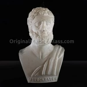 167 ORIGINALMURANOGLASS Скульптура Бюст Гиппократа - автор Pino Signoretto - муранское стекло OMG  см