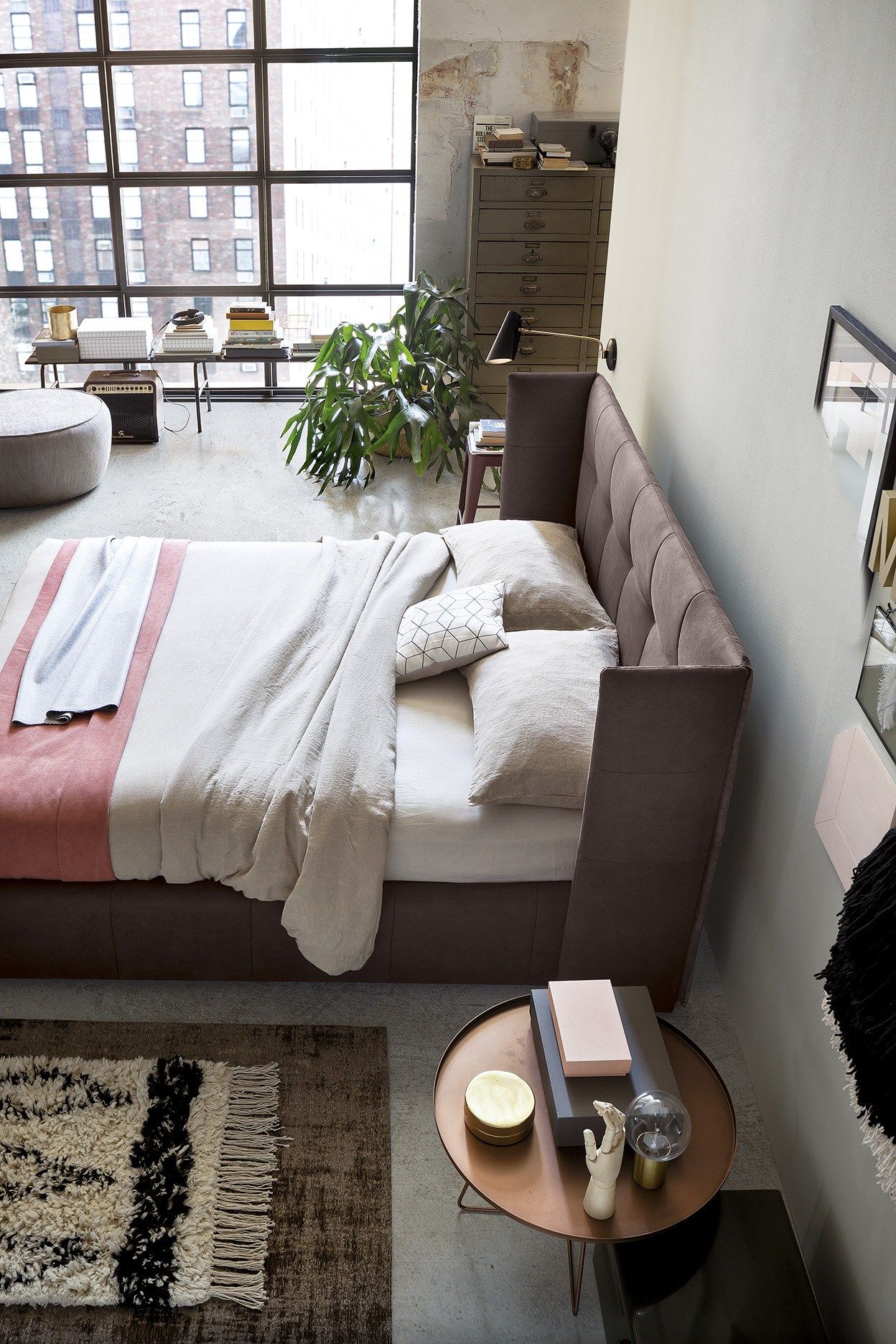 Двуспальная кровать для хранения ткани с капитонным изголовьем Felis Bedstories ARCH-00083536 - Вид №8