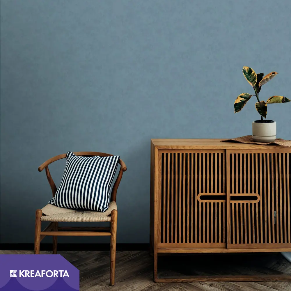 Обои флизелиновые KREAFORTA Plaster синие 1.06 м 60358-18 STLM-2204555 - Вид №2