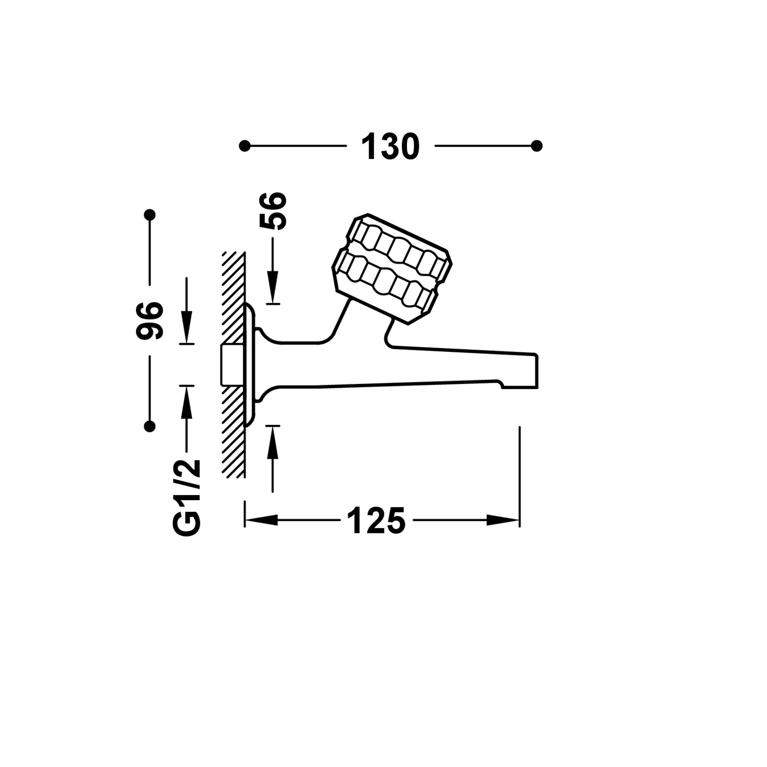 Однорычажный смеситель для раковины MONTCAU с одним отверстием-22352001F TRES - Вид №1