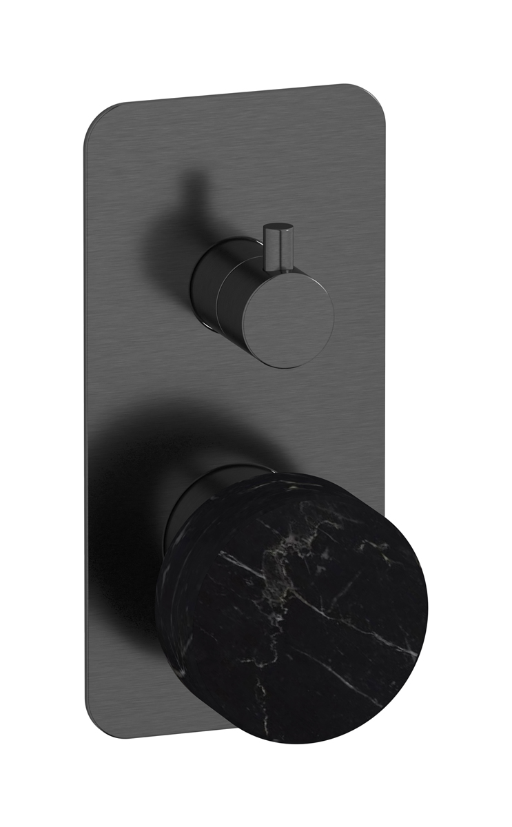 Встроенный смеситель для душа с двухходовым дивертером WE ARE IB mr310cs_2 Brushed Black Chrome Marmo