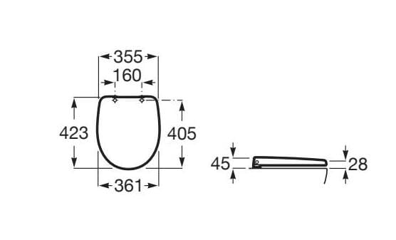 Мягкое пластиковое сиденье для унитаза Roca Виктория ARCH-00017495 - Вид №1
