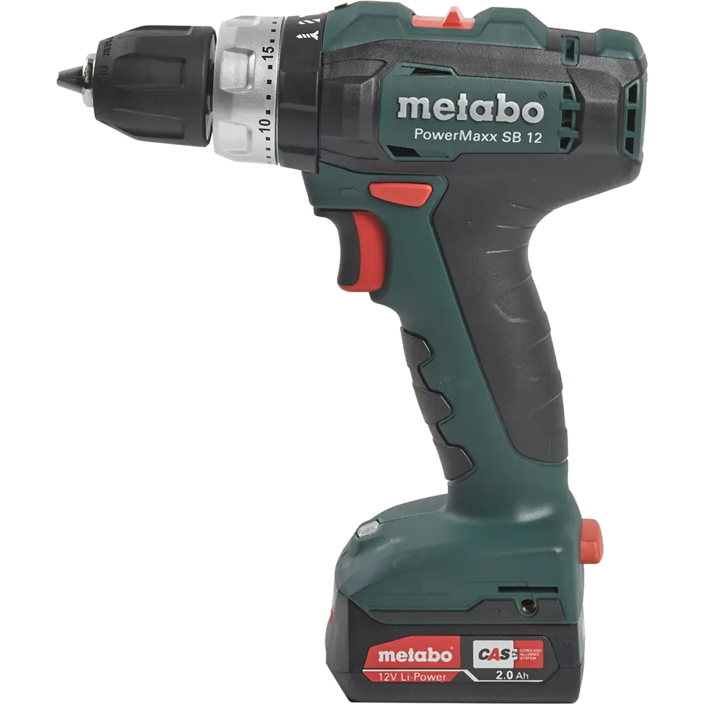 Дрель-шуруповерт аккумуляторная ударная Metabo PowerMaxx SB 601076500, 12 В Li-ion 2х2 Ач STLM-2046302 - Вид №1