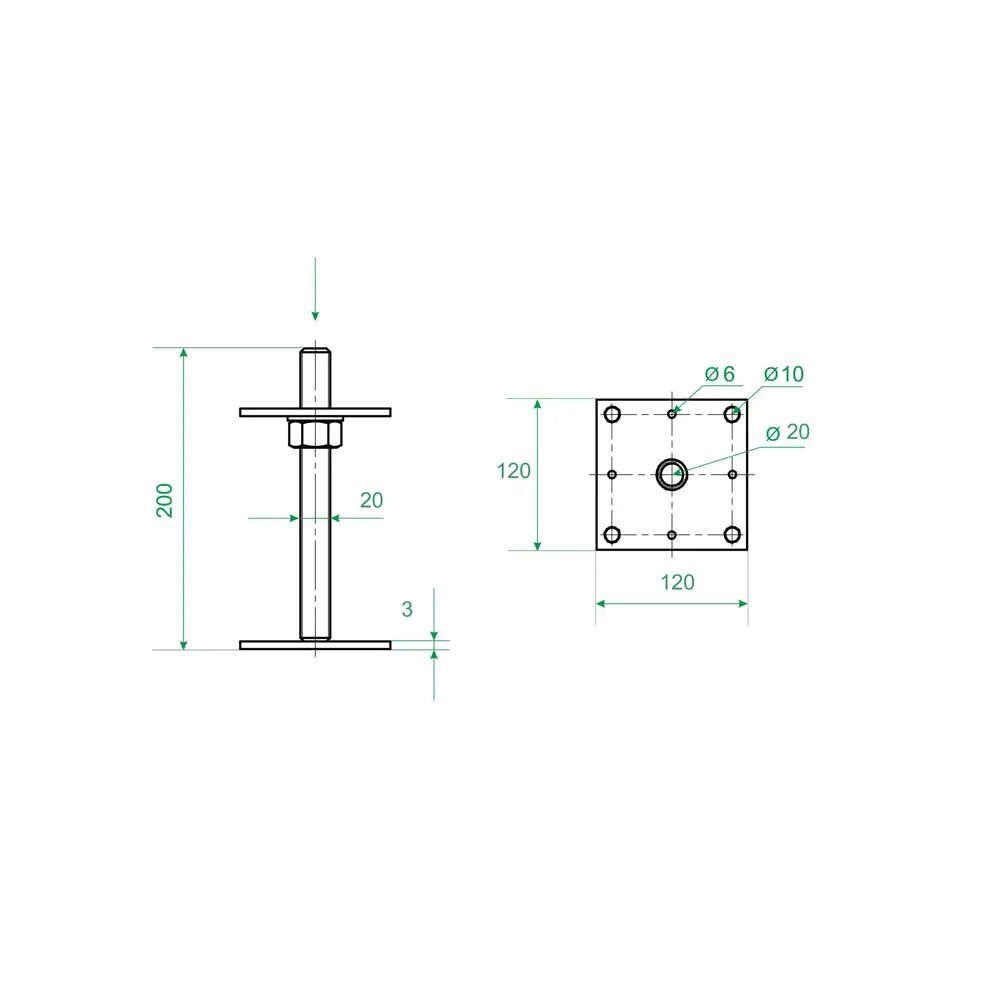 Регулировочный анкер Santreyd ARN120-20 для деревянных конструкций 83612898 STLM-0042697 - Вид №3