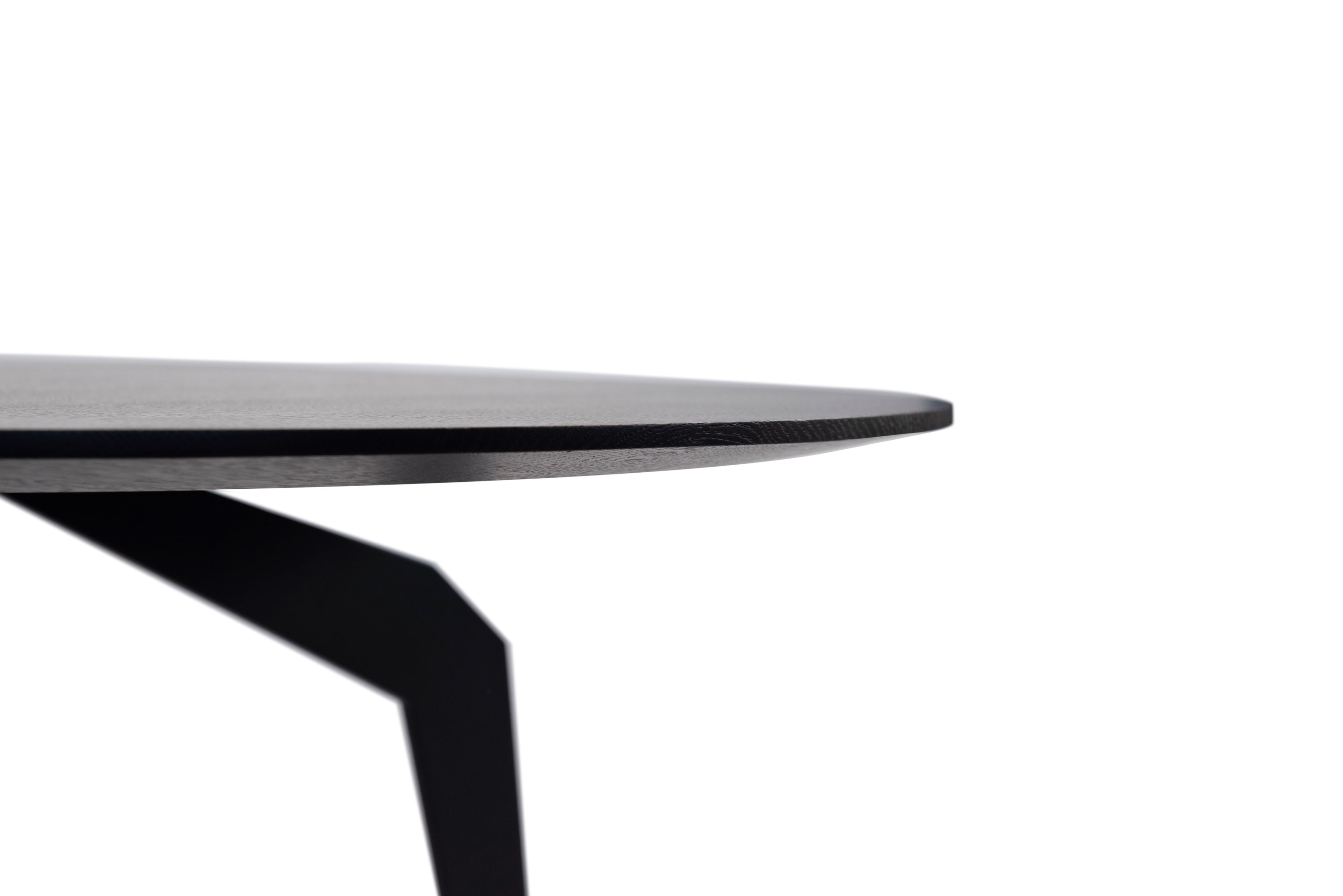 Круглый низкий журнальный столик из дуба Nobonobo Feza ARCH-00021681 - Вид №2