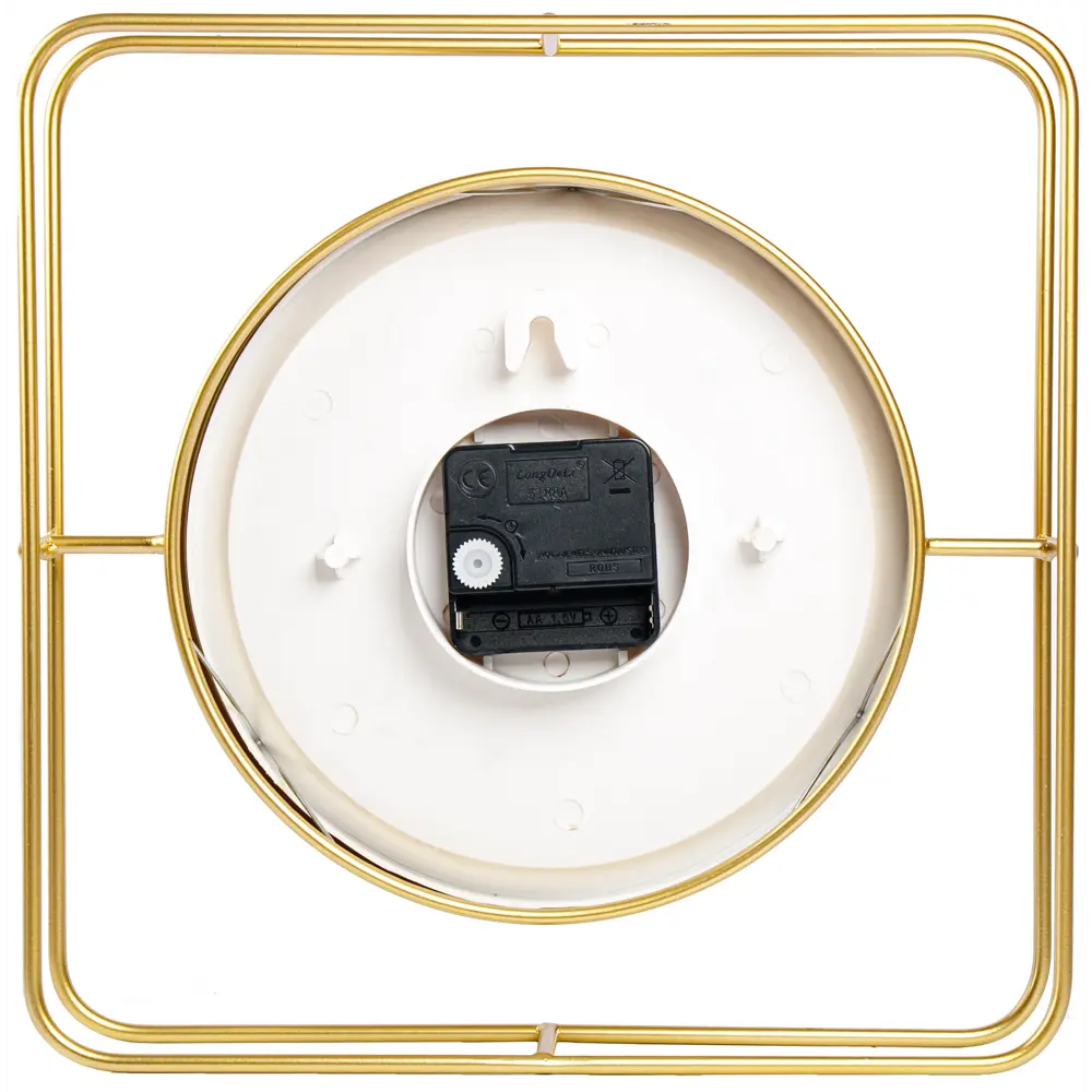 Часы настольные Rectangle квадрат металл цвет золотой бесшумные 27.5x28.5 см Santreyd Дизайн STLM-2196787 - Вид №1