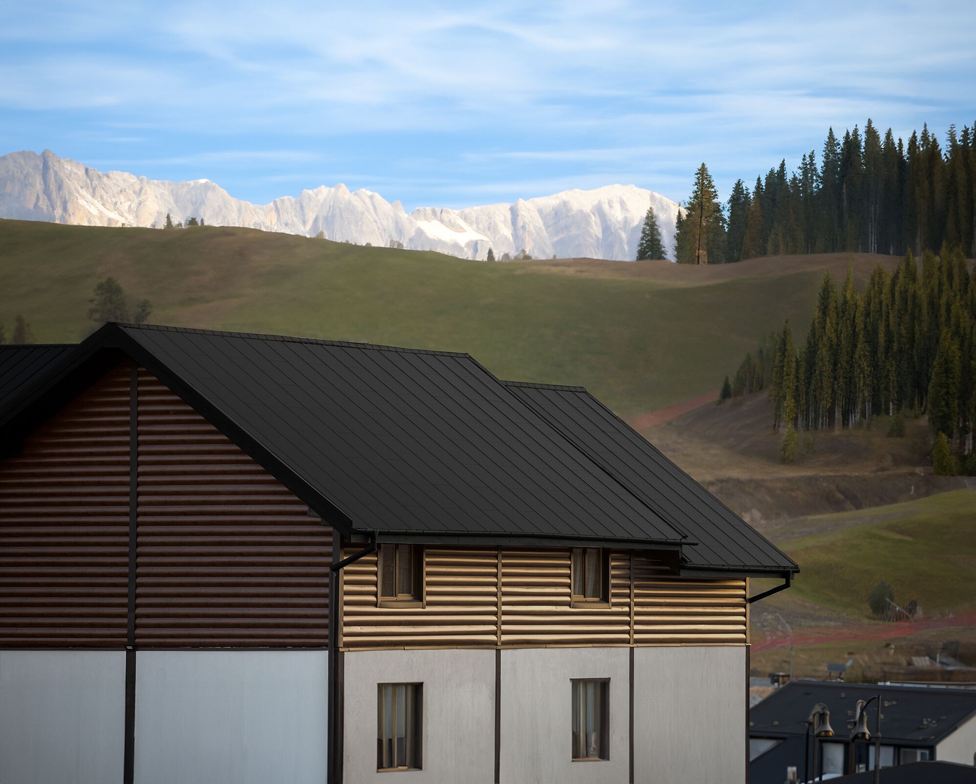 Модульная металлическая кровельная плита FIBROTUBI FIBROGRAF ARCH-00097523 - Вид №2