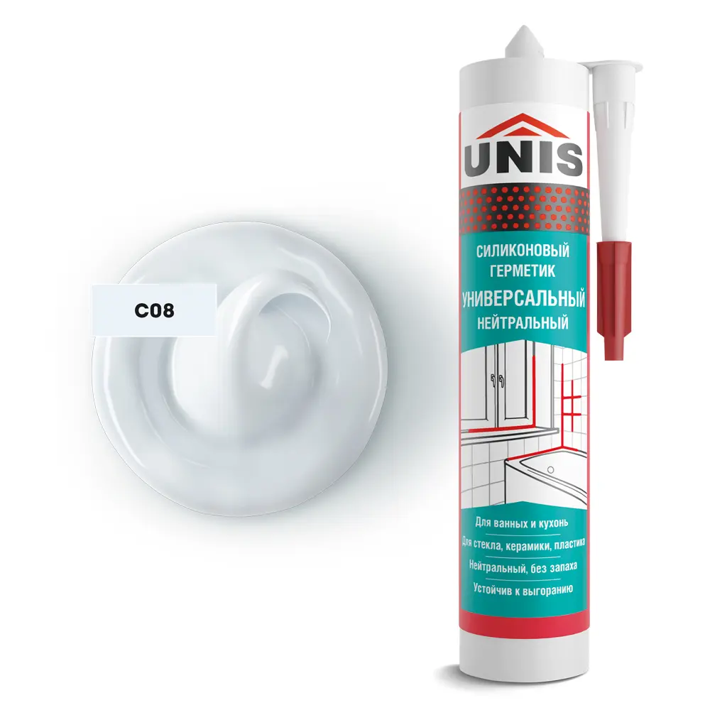 Герметик силиконовый Unis UN-80 туман 300 мл Santreyd STLM-2180108 - Вид №1