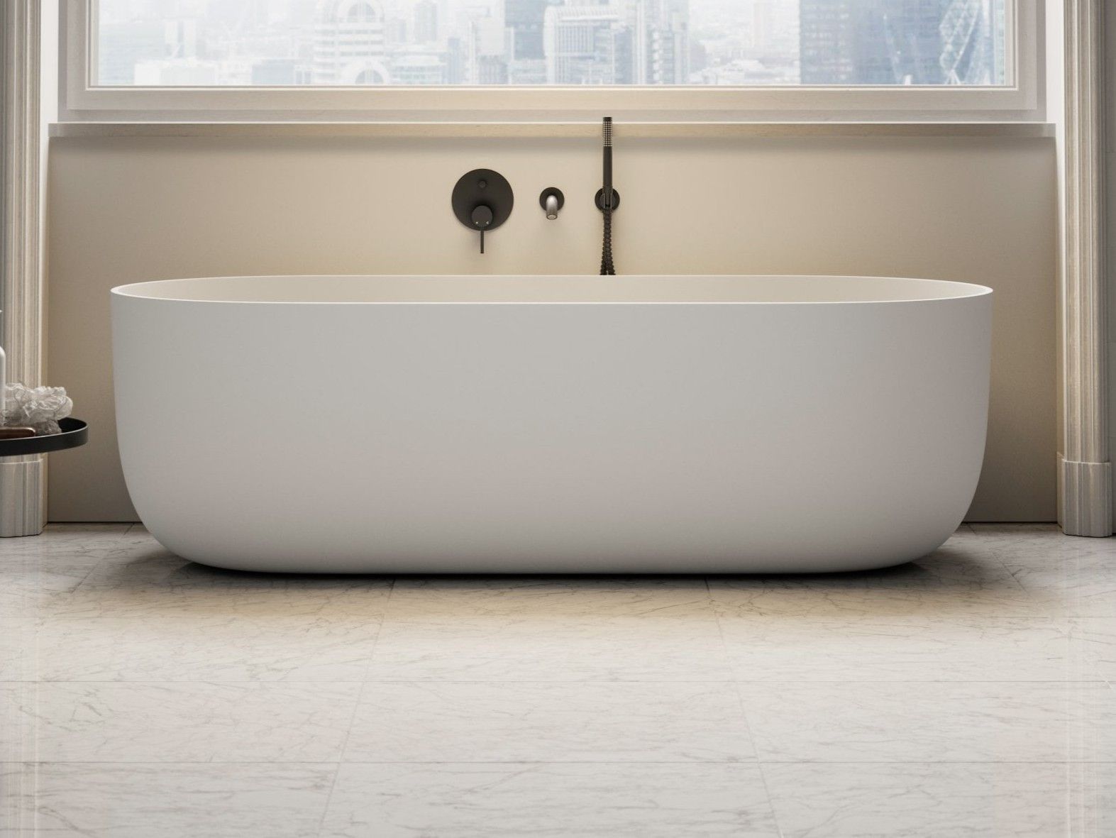 Овальная ванна в центре комнаты из смолы LUSSO Designo ARCH-00040679