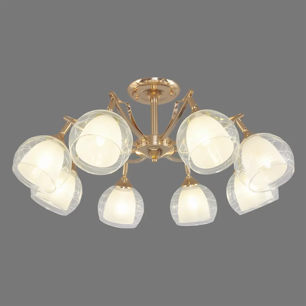 Люстра «Твинс» 8хЕ27х60 Вт, цвет золотой WINK STLM-2089561 - Вид №2