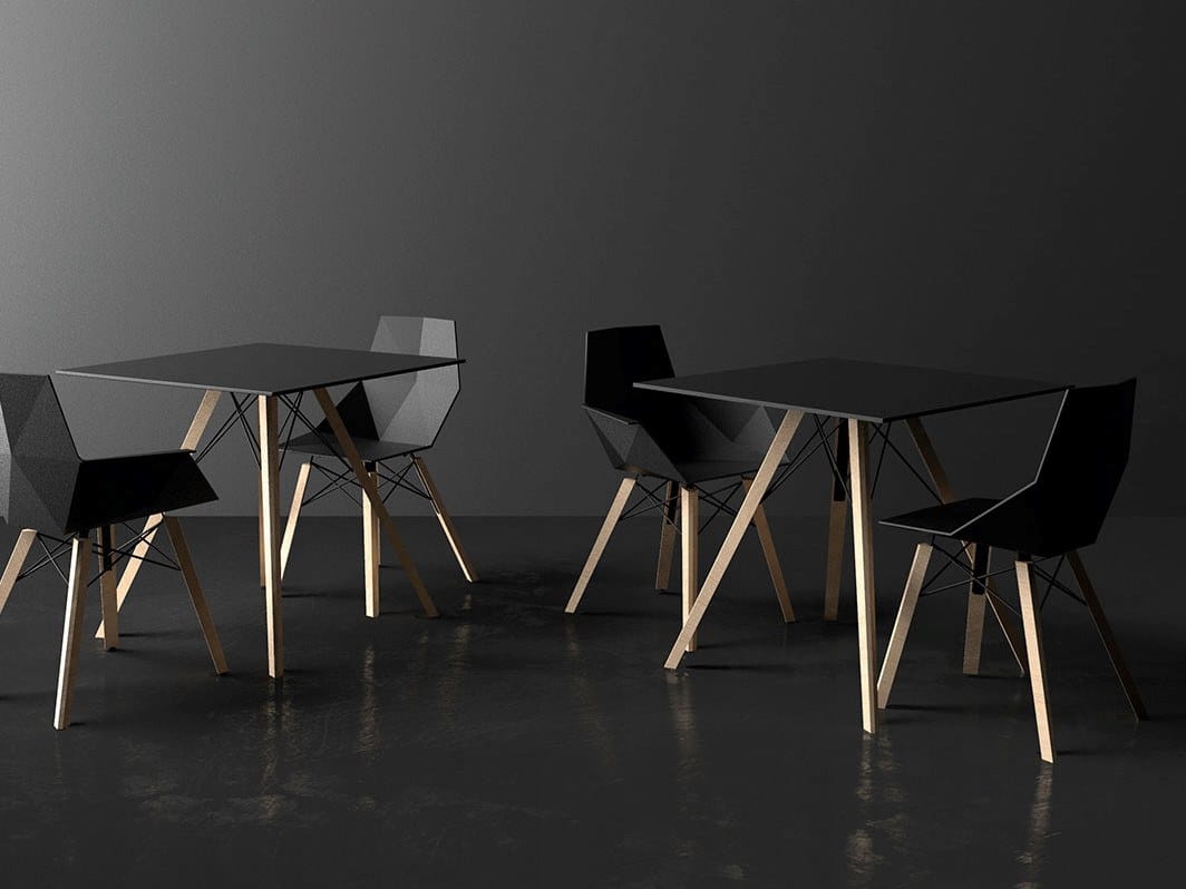 Полипропиленовый садовый стул с подлокотниками Vondom Faz Wood ARCH-00052529 - Вид №2