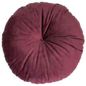 Подушка декоративная Linen Way d37 см бархат цвет винный 89439583 STLM-2190143