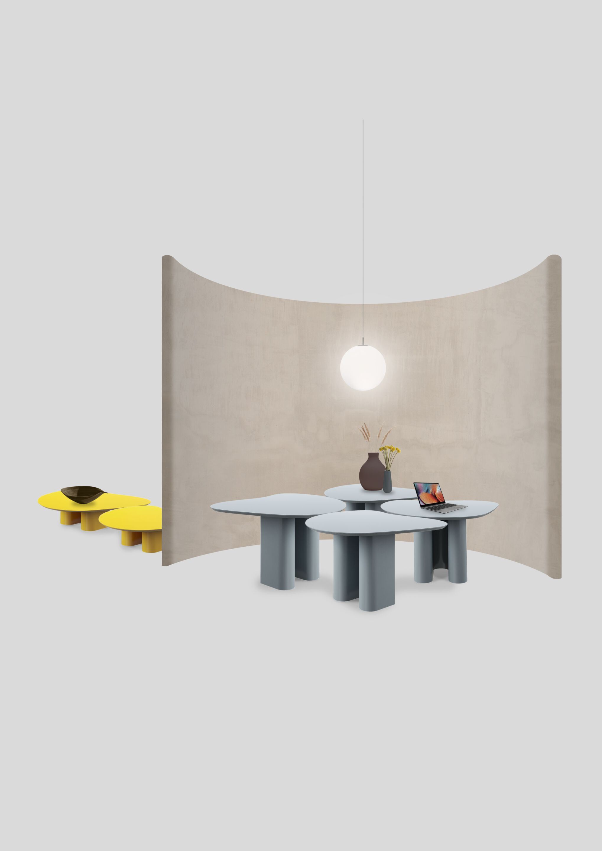 Окрашенный металлический журнальный столик Adrenalina North Light ARCH-00150980 - Вид №5