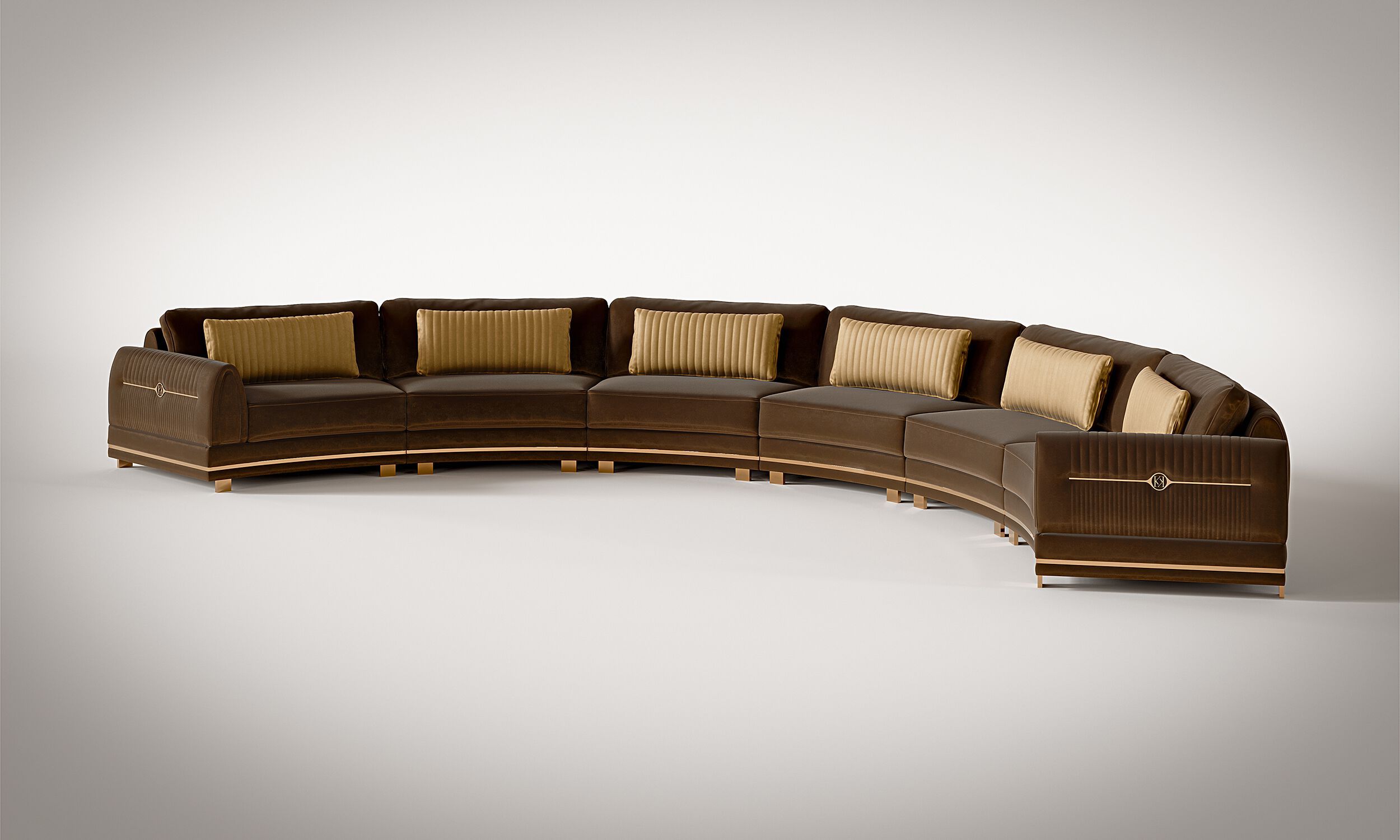 Изогнутый диван из ткани KEOMA GIULIA ARCH-00085408 - Вид №5