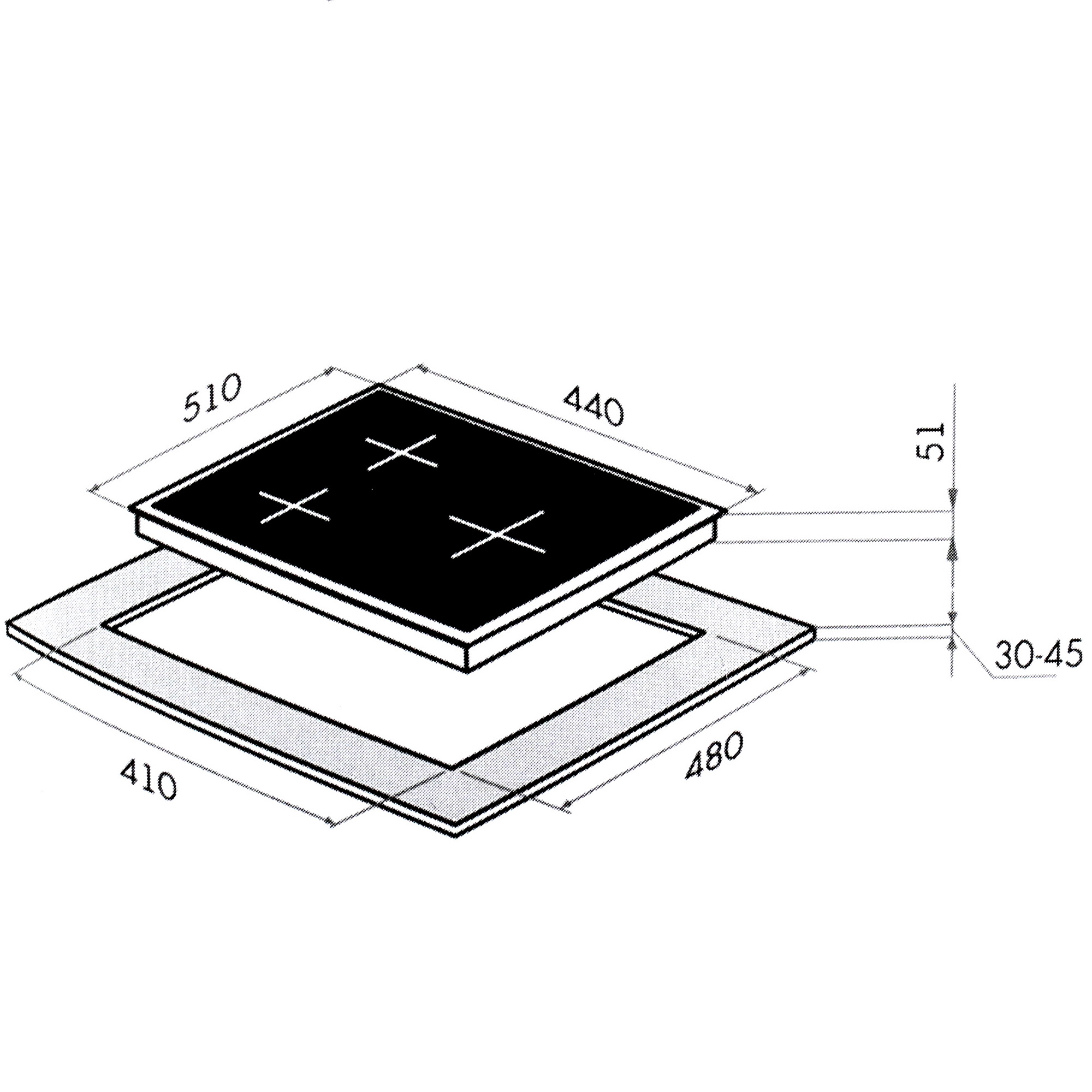 5317145 Газовая варочная поверхность HOMSair HGS433GS STDN-0124884 - Вид №6