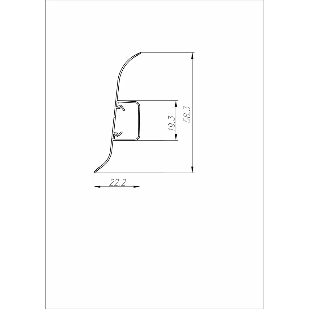 Плинтус напольный ПВХ цвет дуб фавор 2200x23x58 мм 89349478 STLM-2142965 Santreyd  - Вид №3