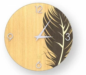 LIGNIS® Настенные часы из инкрустированного дерева Dolcevita nature 10.059 / 10.137