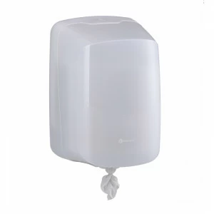 CHB101 Контейнер для рулонов бумажных полотенец HARMONY CENTER PULL, пластик, прозрачный белый Merida