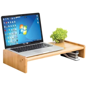 Подставка-органайзер под монитор бамбук цвет бежевый