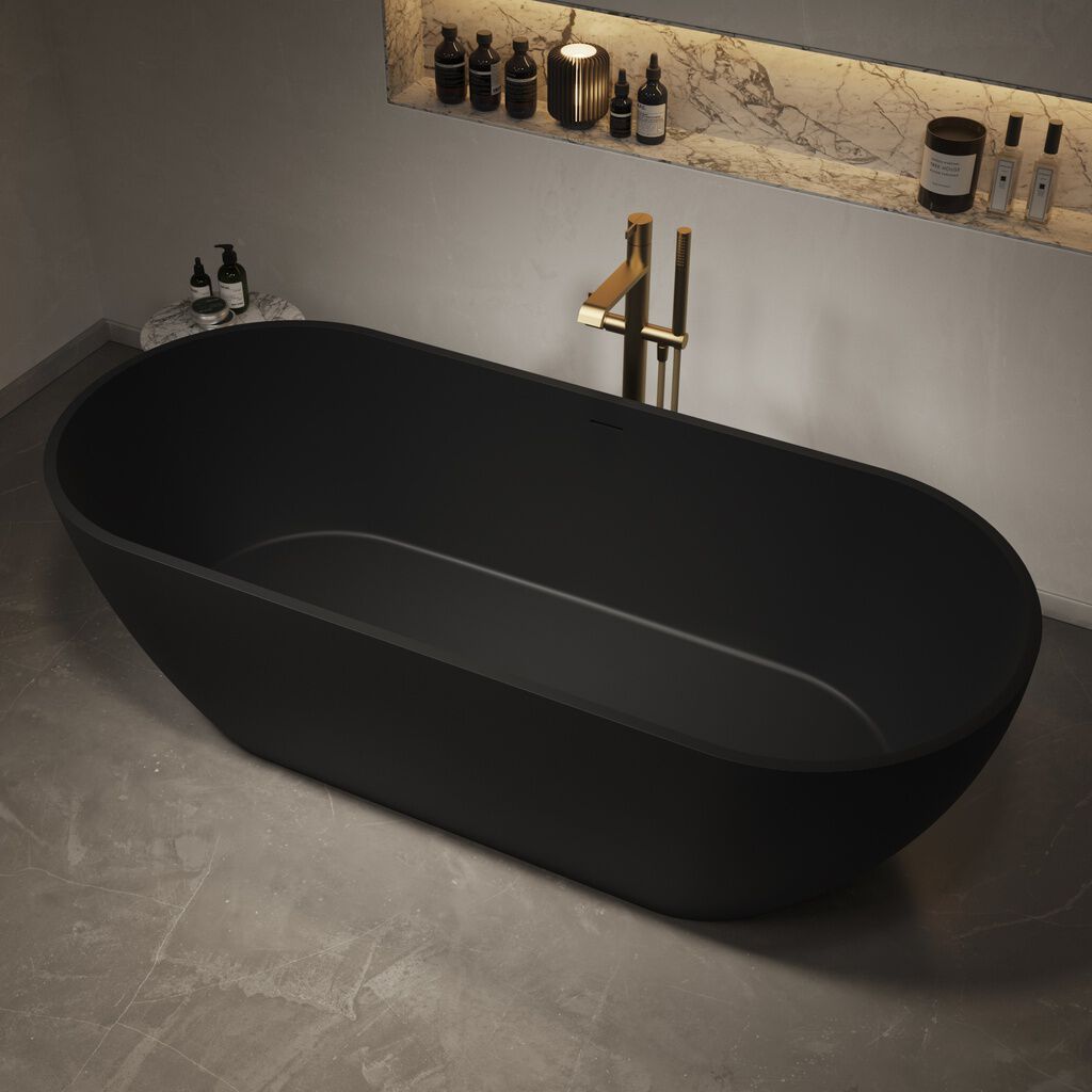 Овальная ванна в центре комнаты в Mineral Stone® RILUXA Nantes ARCH-00091589 - Вид №4