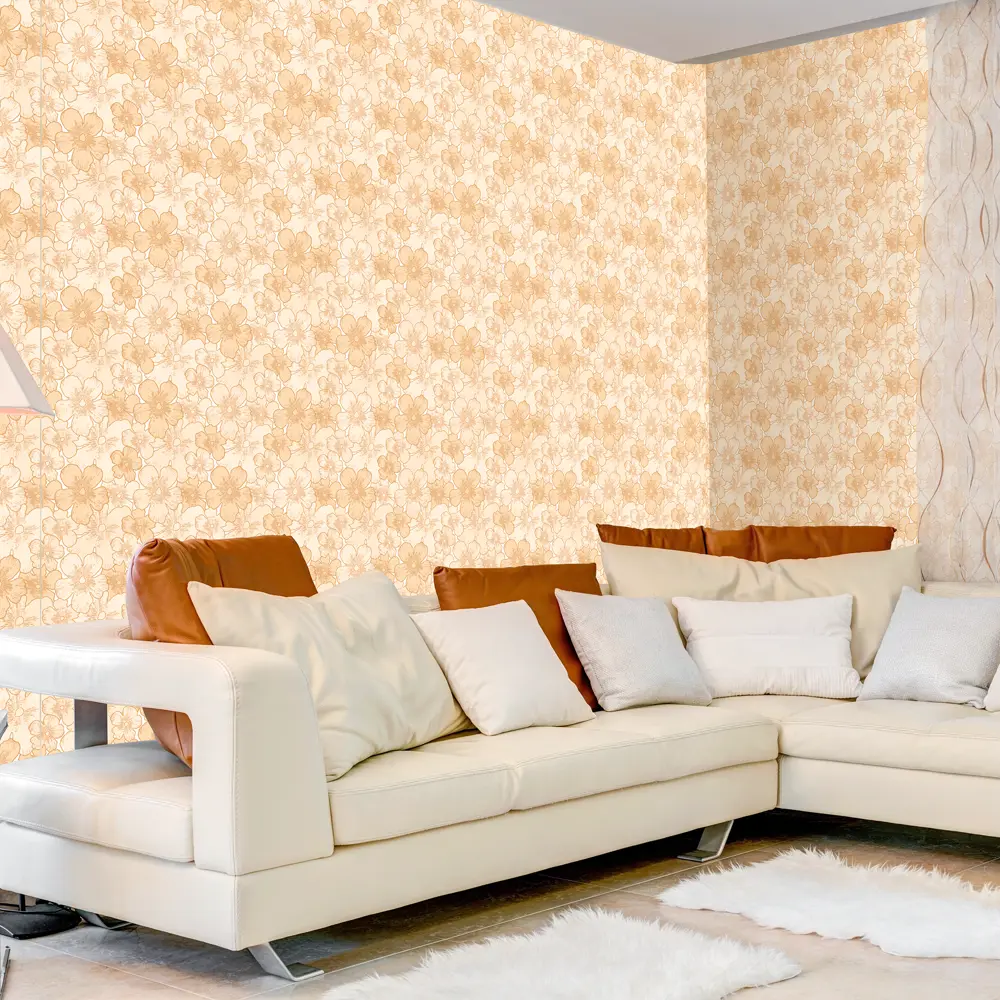 Обои «Цветы», на флизелиновой основе, цвет оранжевый, 1.06х10 м WALL DECOR Неизвестный цветок STLM-2128798 - Вид №3