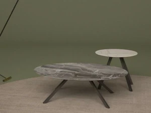 International Marmi Овальный мраморный журнальный столик для гостиной Objects Im9780