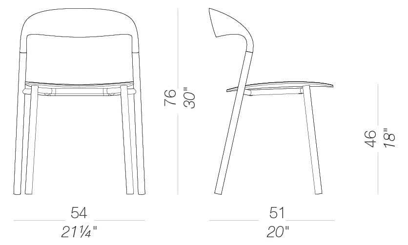 Стул из полипропилена с мягким сиденьем Lapalma HAWI ARCH-00153112 - Вид №3