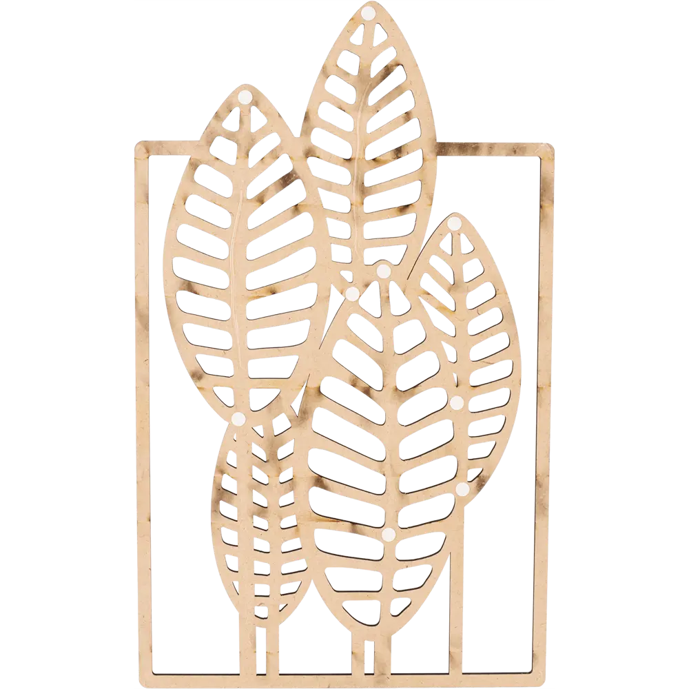 Панно декоративное листья 45x55см цвет черный Santreyd STLM-2121364 - Вид №2