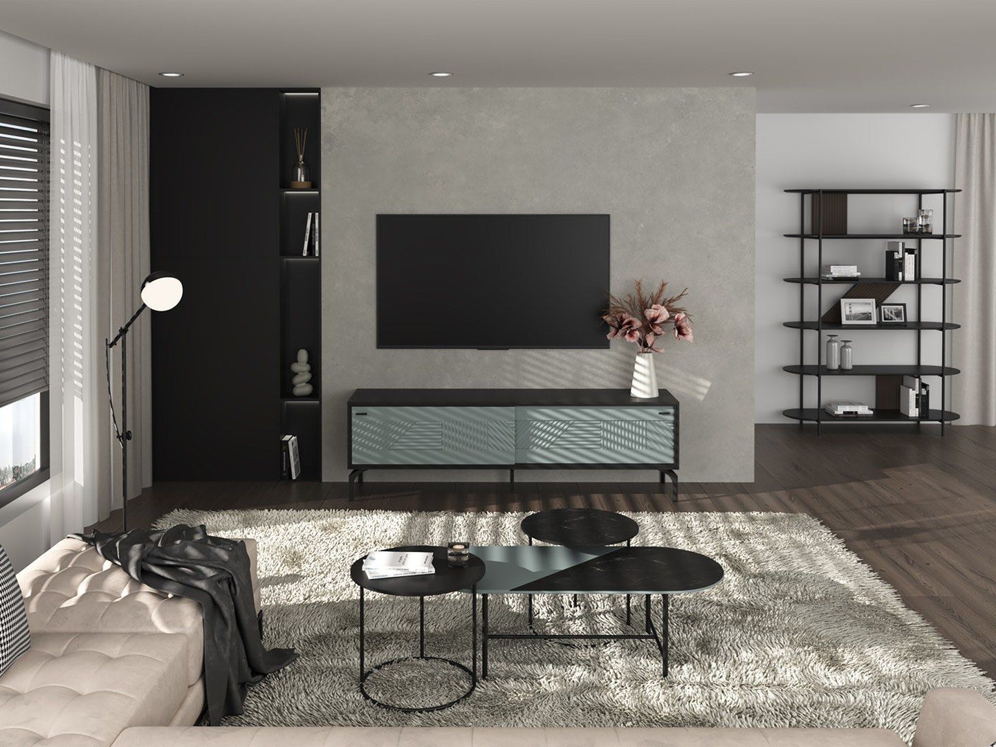 ТВ шкаф с раздвижными дверями animovel Santana ARCH-00028274 - Вид №3