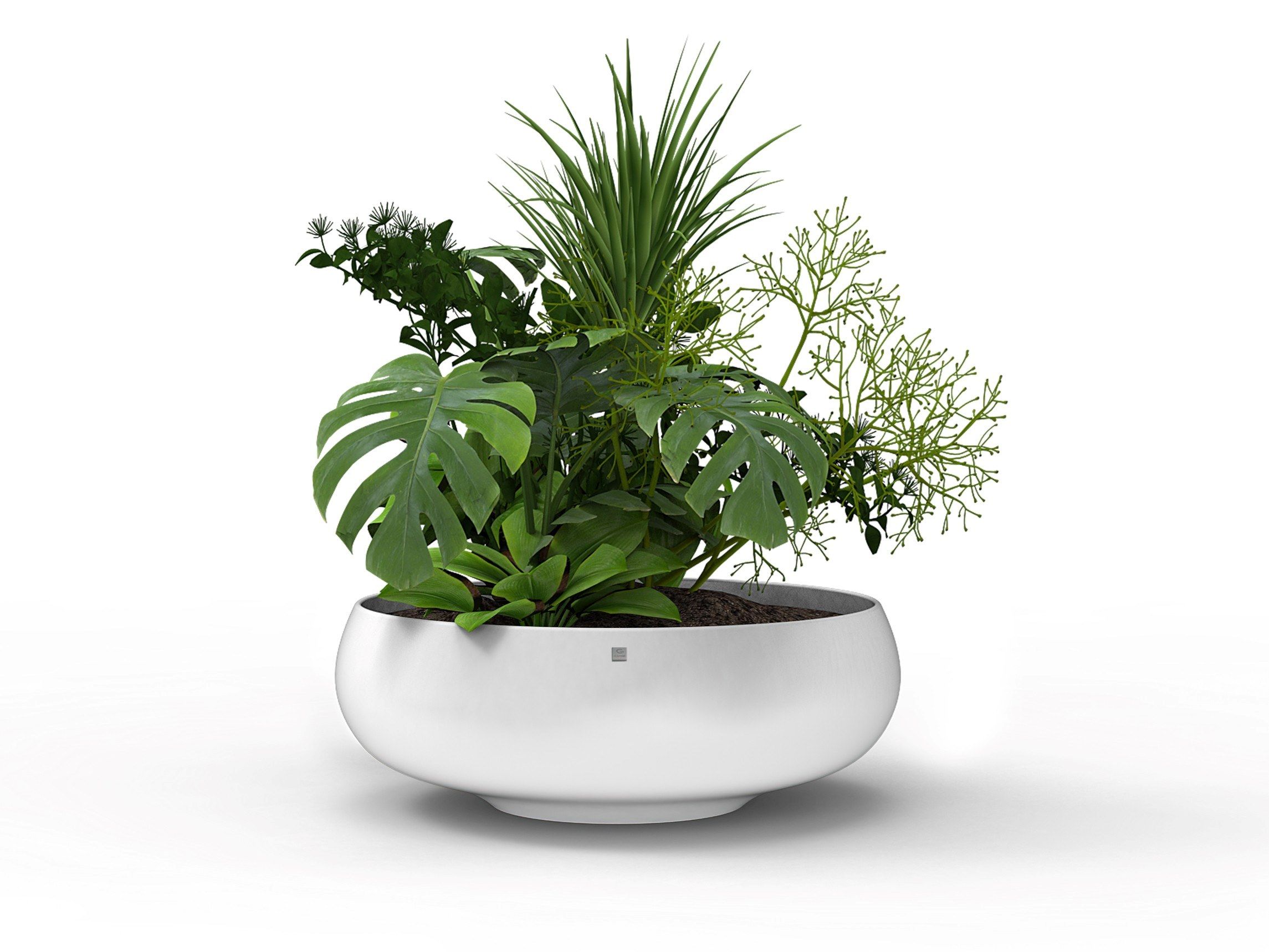 Низкий садовый горшок из стекловолокна GANSK ARCH-00076870