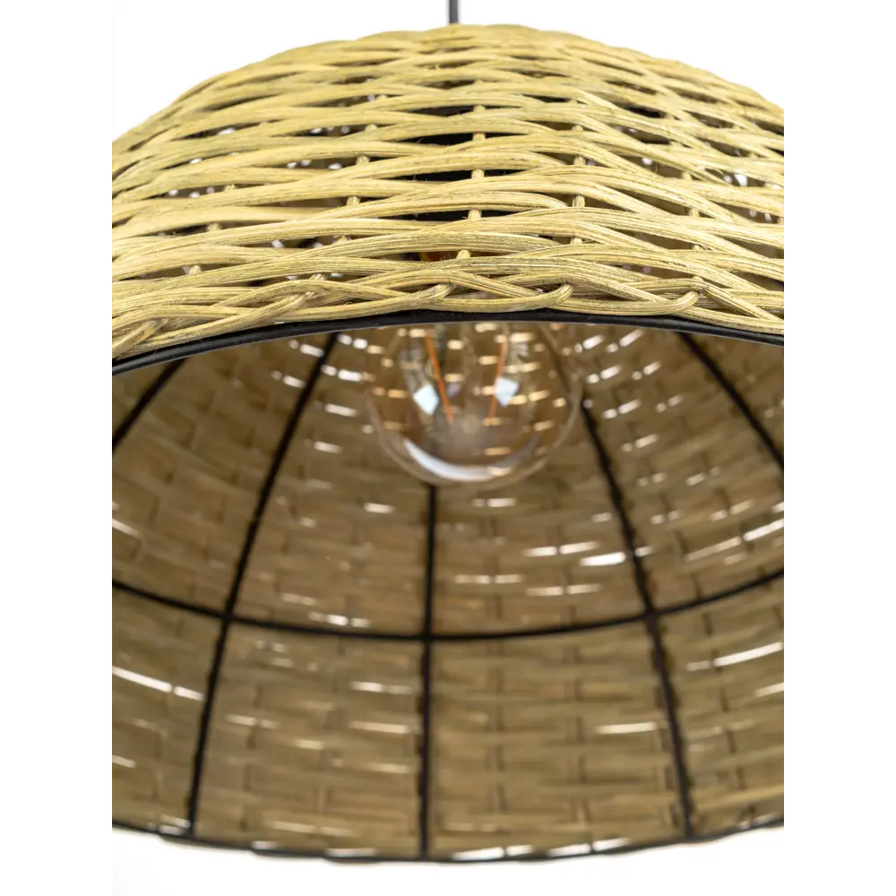 Подвесной светильник Eko 1xE27x60 Вт, металл/текстиль, цвет тёмное дерево/мультиколор LAMPLANDIA STLM-2175099 - Вид №5