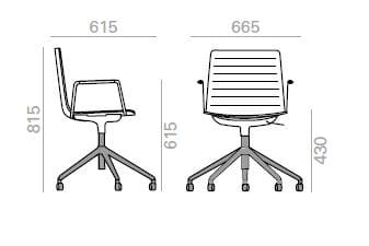 Офисное кресло с регулируемой высотой и подлокотниками с 5 спицами Andreu World Flex Corporate ARCH-00027882 - Вид №2