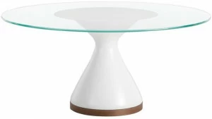 Tonin Casa Круглый стеклянный стол и основание из агломерированного мрамора