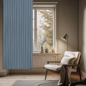 Штора на ленте Полоса 200x280 см цвет зеленый