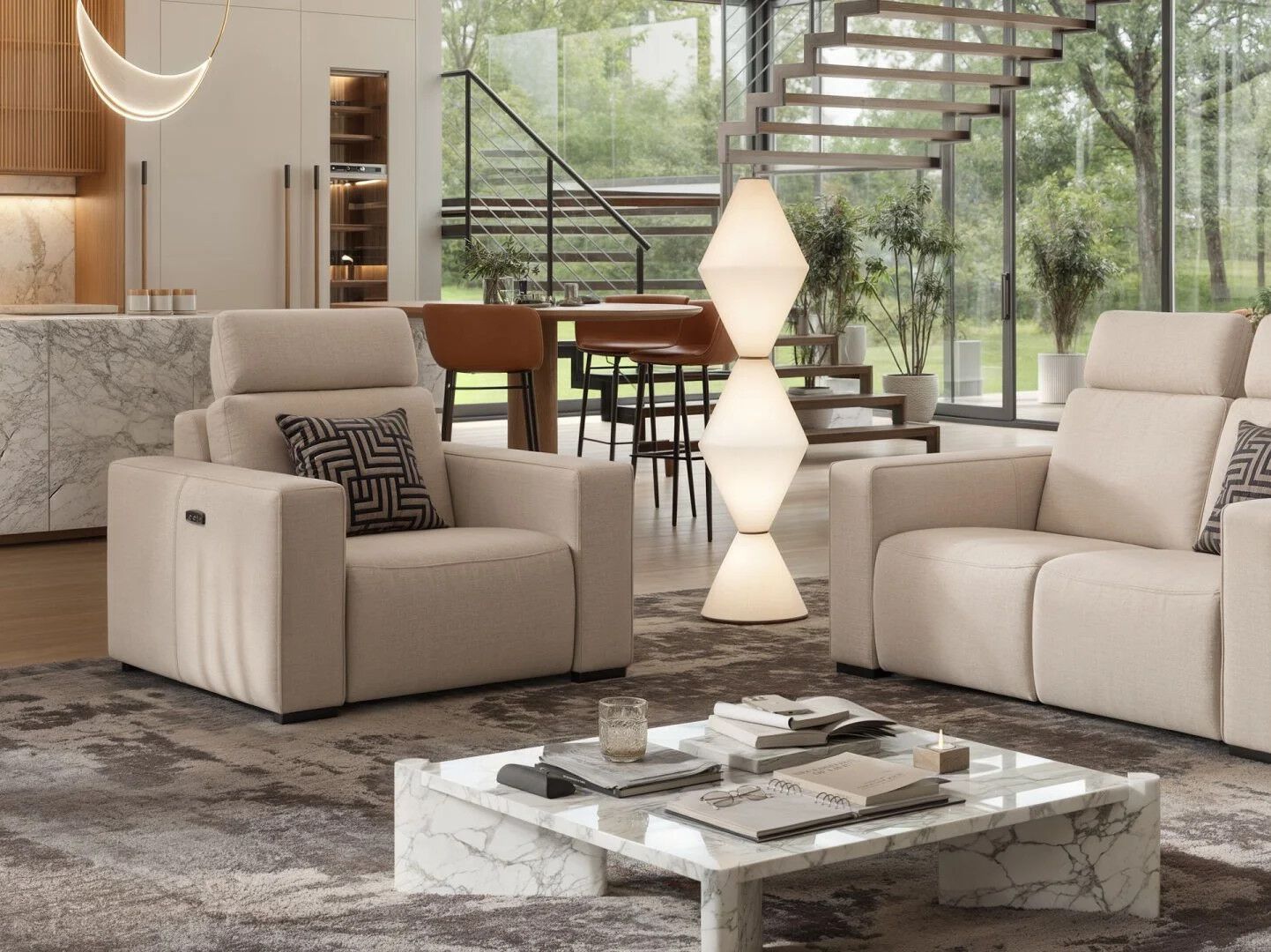 Тканевое кресло с подголовником Sofanella Бергамо ARCH-00049951 - Вид №2