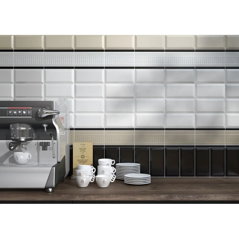 Бордюр KREAFORTA Руасси 9.9x20 см глянцевый цвет белый STLM-2043471 - Вид №1