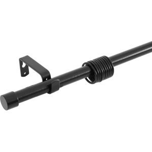 Карниз однорядный раздвижной d19/16 мм заглушка 160-320 см цвет черный