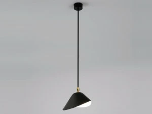 Serge Mouille Регулируемый металлический подвесной светильник прямого света  Pbibl