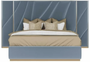 Paolo Castelli Двуспальная кровать из ткани с высоким изголовьем